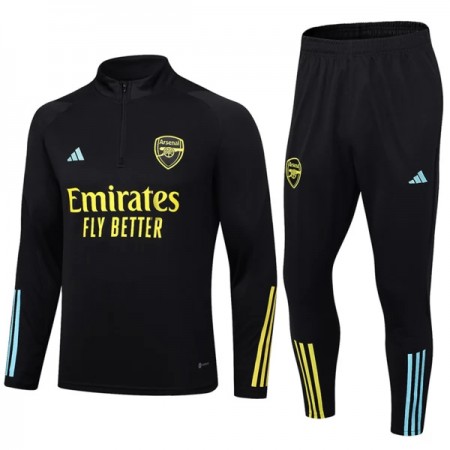 Arsenal Quarter Zip Tréninkový Mikina Soupravy 2023-24 Černá